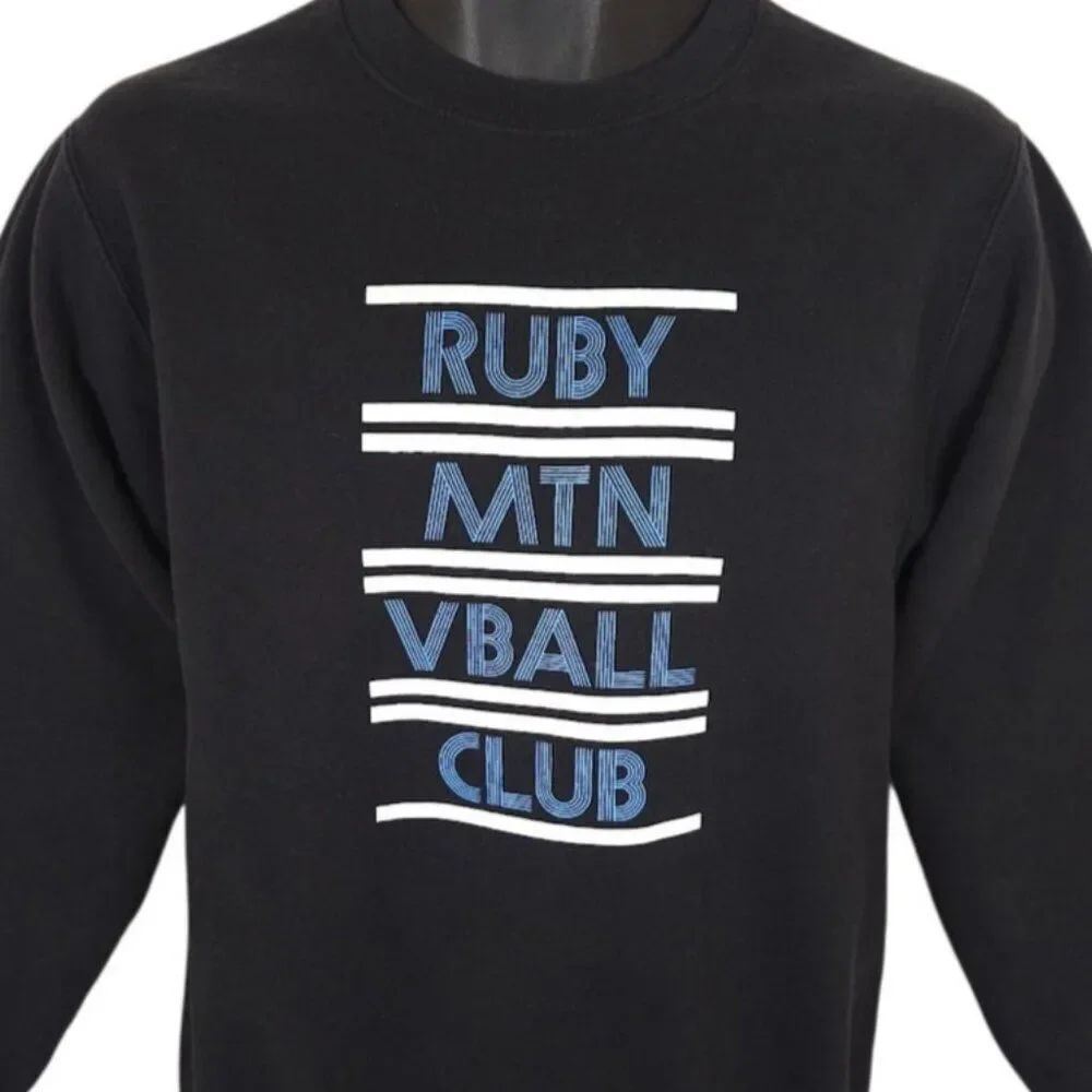 Ruby Mountain Volleyball Club Sweatshirt Mens Size Small Black Nevada